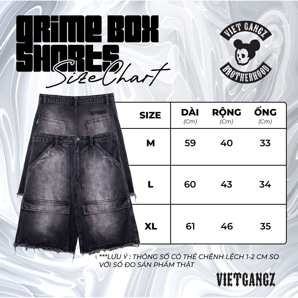VGZ “Grime Box” Denim Shorts